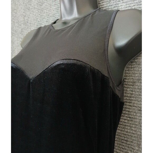 Vintage All That Jazz Womens Maxi Dress Size M Black Witchy Y2K Vamp Goth Velvet - Picture 4 of 9